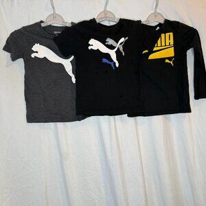 Boys Youth Small S 6 5/6 Puma T-Shirts Short Sleeve & Long Sleeve Black Gray